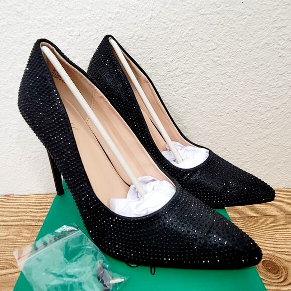 Lauren Lorraine Womens Shoes Size 9 Black High Heels Pumps DORI NIB Pointed Toe - Picture 2 of 8